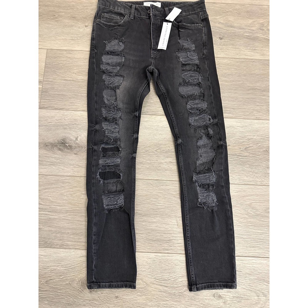 TOPMAN Stretch Skinny Jeans In Black - Picture 5 of 13